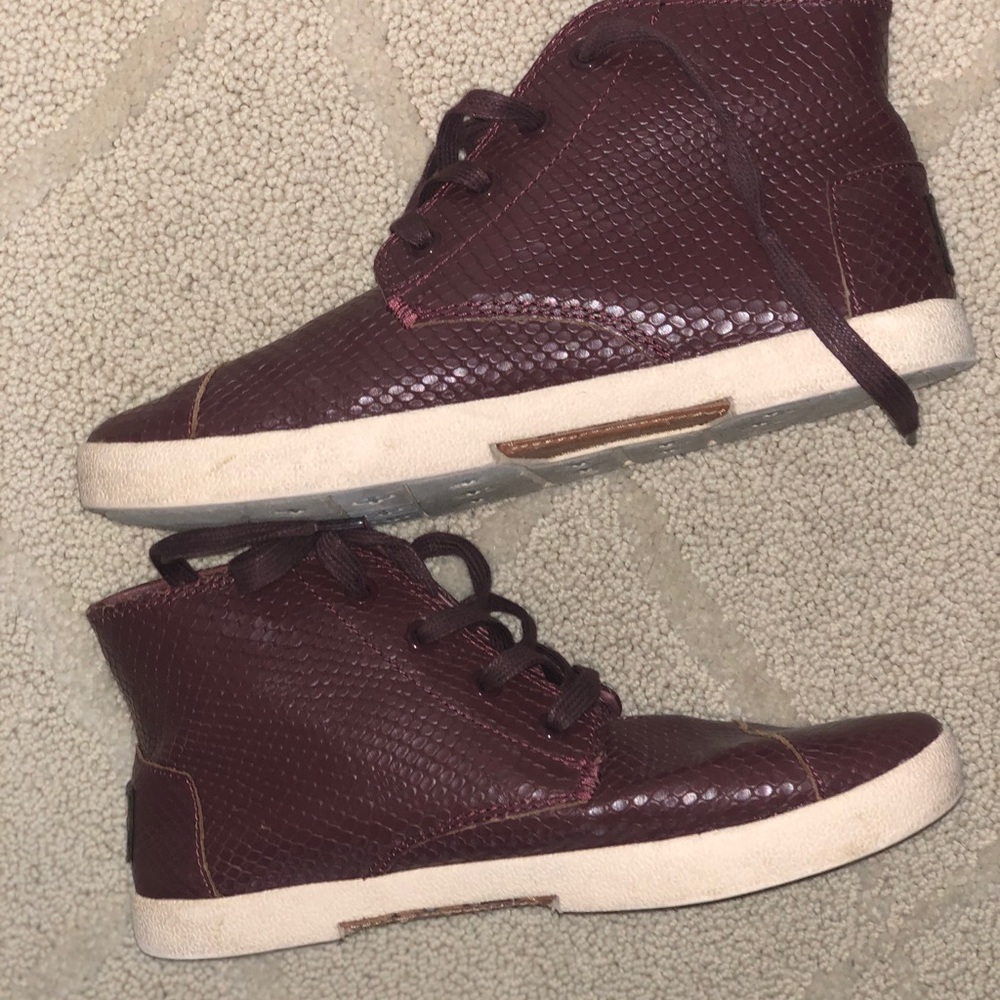 Toms Sneakers in wine snake!
